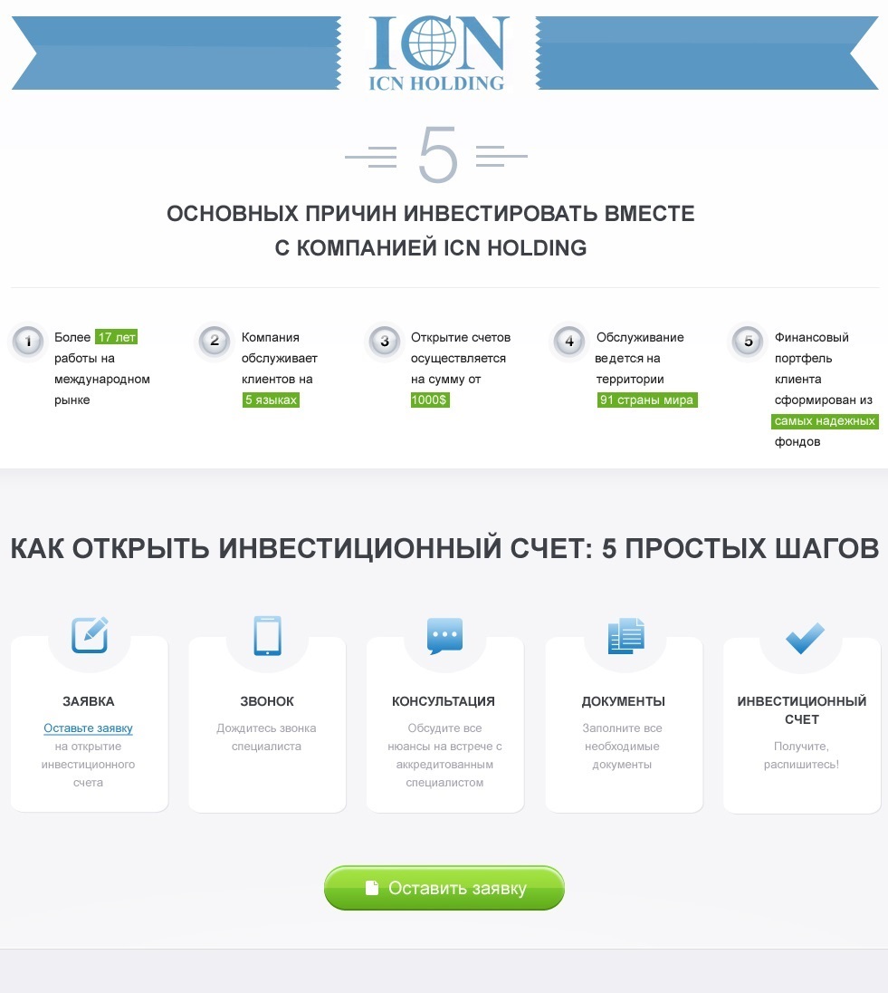 5 main reasons to invest with ICN Holding